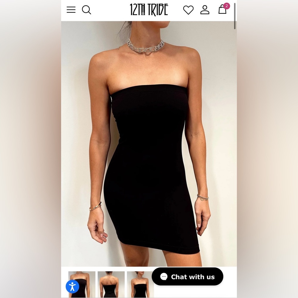 Black Strapless Under Dress *NWT*